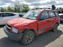 Chevrolet salvage cars for sale: 2000 Chevrolet Tracker