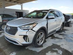 Salvage cars for sale from Copart West Palm Beach, FL: 2018 Hyundai Santa FE SE Ultimate
