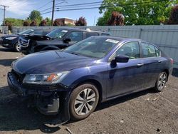 Salvage cars for sale at New Britain, CT auction: 2015 Honda Accord LX