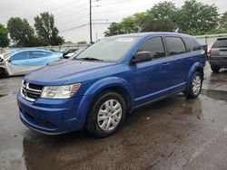 Salvage cars for sale at Moraine, OH auction: 2015 Dodge Journey SE