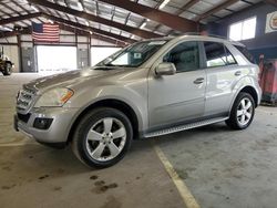 Salvage cars for sale from Copart East Granby, CT: 2009 Mercedes-Benz ML 350