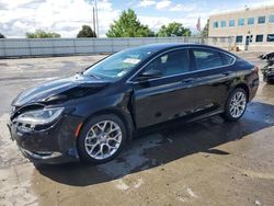 Salvage cars for sale at Littleton, CO auction: 2015 Chrysler 200 C