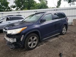 Salvage cars for sale at West Mifflin, PA auction: 2016 Toyota Highlander Limited