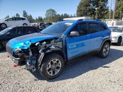 Salvage cars for sale at Graham, WA auction: 2019 Jeep Cherokee Trailhawk