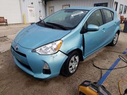 Salvage cars for sale from Copart Pekin, IL: 2012 Toyota Prius C