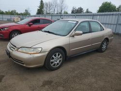 Salvage cars for sale from Copart Ontario Auction, ON: 2002 Honda Accord SE