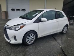 Salvage cars for sale from Copart Exeter, RI: 2015 Toyota Yaris