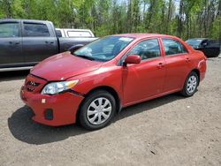 Salvage cars for sale from Copart Ontario Auction, ON: 2012 Toyota Corolla Base