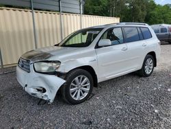 Salvage cars for sale at Augusta, GA auction: 2009 Toyota Highlander Hybrid