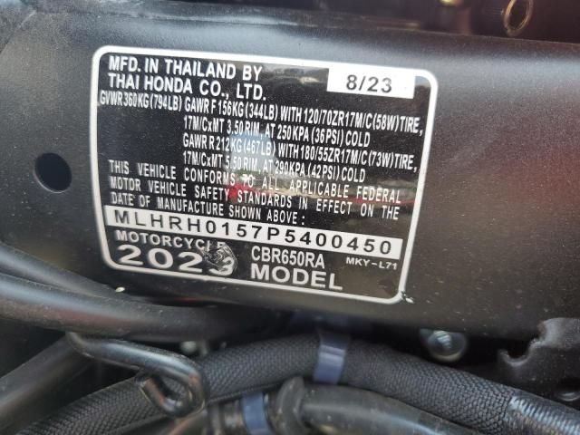 2023 Honda CBR650 RA