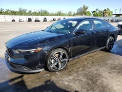 Salvage cars for sale at Fresno, CA auction: 2023 Honda Accord Hybrid Sport
