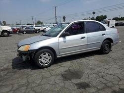 Salvage cars for sale at Colton, CA auction: 2001 Honda Civic LX