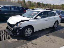 Salvage cars for sale at Exeter, RI auction: 2017 Nissan Sentra S