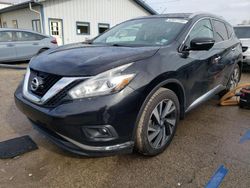 Salvage cars for sale at Pekin, IL auction: 2015 Nissan Murano S