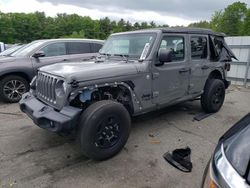 Salvage cars for sale at Assonet, MA auction: 2021 Jeep Wrangler Unlimited Sport