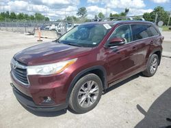 Salvage cars for sale from Copart Bridgeton, MO: 2014 Toyota Highlander XLE