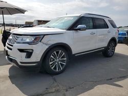 Ford salvage cars for sale: 2018 Ford Explorer Platinum