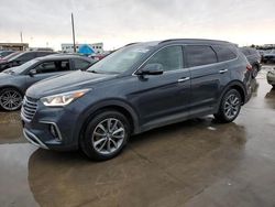 Salvage cars for sale at Grand Prairie, TX auction: 2017 Hyundai Santa FE SE