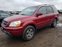 Salvage cars for sale from Copart Elgin, IL: 2005 Honda Pilot EXL