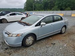 Salvage cars for sale from Copart Concord, NC: 2007 Honda Civic Hybrid