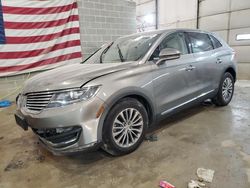 Salvage cars for sale at Columbia, MO auction: 2016 Lincoln MKX Select