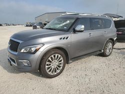 Salvage cars for sale from Copart Haslet, TX: 2017 Infiniti QX80 Base