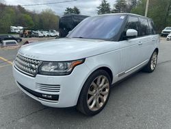 Salvage cars for sale at North Billerica, MA auction: 2016 Land Rover Range Rover HSE