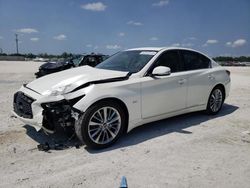 Salvage cars for sale at Arcadia, FL auction: 2018 Infiniti Q50 Luxe