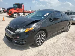 Salvage cars for sale at Houston, TX auction: 2015 Honda Civic EXL