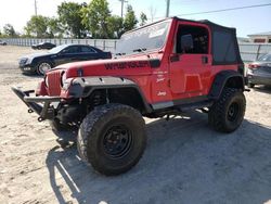Salvage cars for sale from Copart Riverview, FL: 2000 Jeep Wrangler / TJ Sport