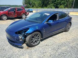 Salvage cars for sale at Concord, NC auction: 2020 Tesla Model 3