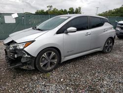 Salvage cars for sale at Riverview, FL auction: 2018 Nissan Leaf S