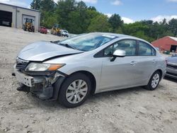 Vehiculos salvage en venta de Copart Mendon, MA: 2012 Honda Civic LX