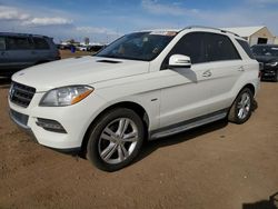 Salvage cars for sale at Brighton, CO auction: 2012 Mercedes-Benz ML 350 4matic