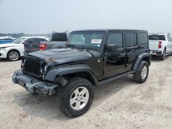 Salvage cars for sale at Houston, TX auction: 2015 Jeep Wrangler Unlimited Sahara