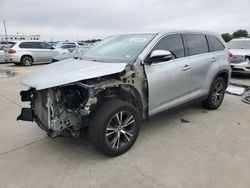 Salvage cars for sale at Grand Prairie, TX auction: 2019 Toyota Highlander LE