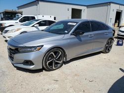 Salvage cars for sale at New Braunfels, TX auction: 2021 Honda Accord Sport