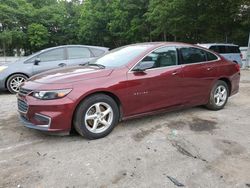 Chevrolet Malibu LS salvage cars for sale: 2016 Chevrolet Malibu LS