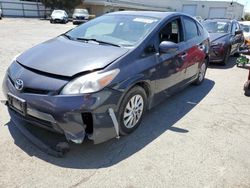 Salvage cars for sale at Martinez, CA auction: 2012 Toyota Prius PLUG-IN