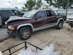 Salvage trucks for sale at Riverview, FL auction: 2004 Dodge Dakota Quad SLT