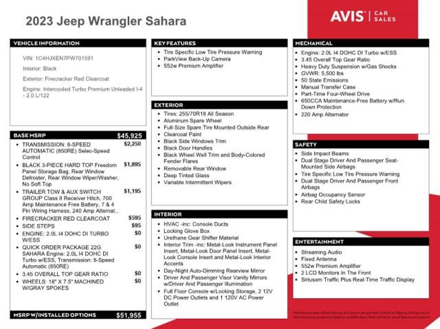 2023 Jeep Wrangler Sahara