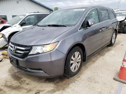 Salvage cars for sale at Pekin, IL auction: 2014 Honda Odyssey EX