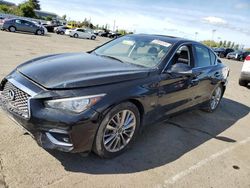 Salvage cars for sale at Vallejo, CA auction: 2019 Infiniti Q50 Luxe
