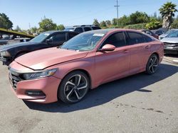 Salvage cars for sale at San Martin, CA auction: 2019 Honda Accord Sport