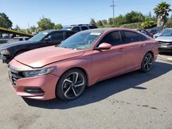 Honda Accord Sport salvage cars for sale: 2019 Honda Accord Sport