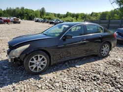 Salvage cars for sale at Candia, NH auction: 2013 Infiniti G37