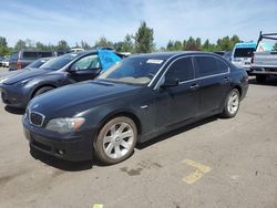 Salvage cars for sale at Woodburn, OR auction: 2007 BMW 750