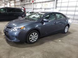 Salvage cars for sale at Woodburn, OR auction: 2016 Toyota Corolla L