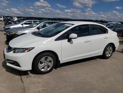 Salvage cars for sale from Copart Grand Prairie, TX: 2013 Honda Civic LX