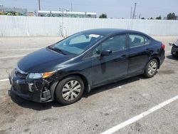 Salvage cars for sale from Copart Van Nuys, CA: 2012 Honda Civic LX